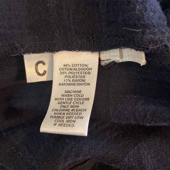 Ann Taylor Loft Petite Med Navy Blue Blouse - Picture 7 of 7